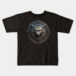 School of the Wolf medallion Kids T-Shirt